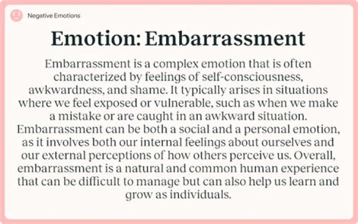 Is embarrassment a form of pride?