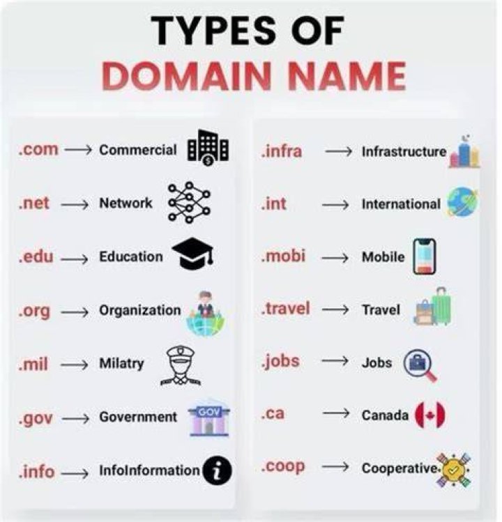 What are the 5 domain names?