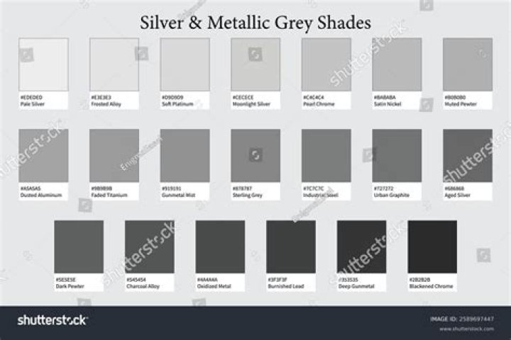 What is the RGB for metallic silver?